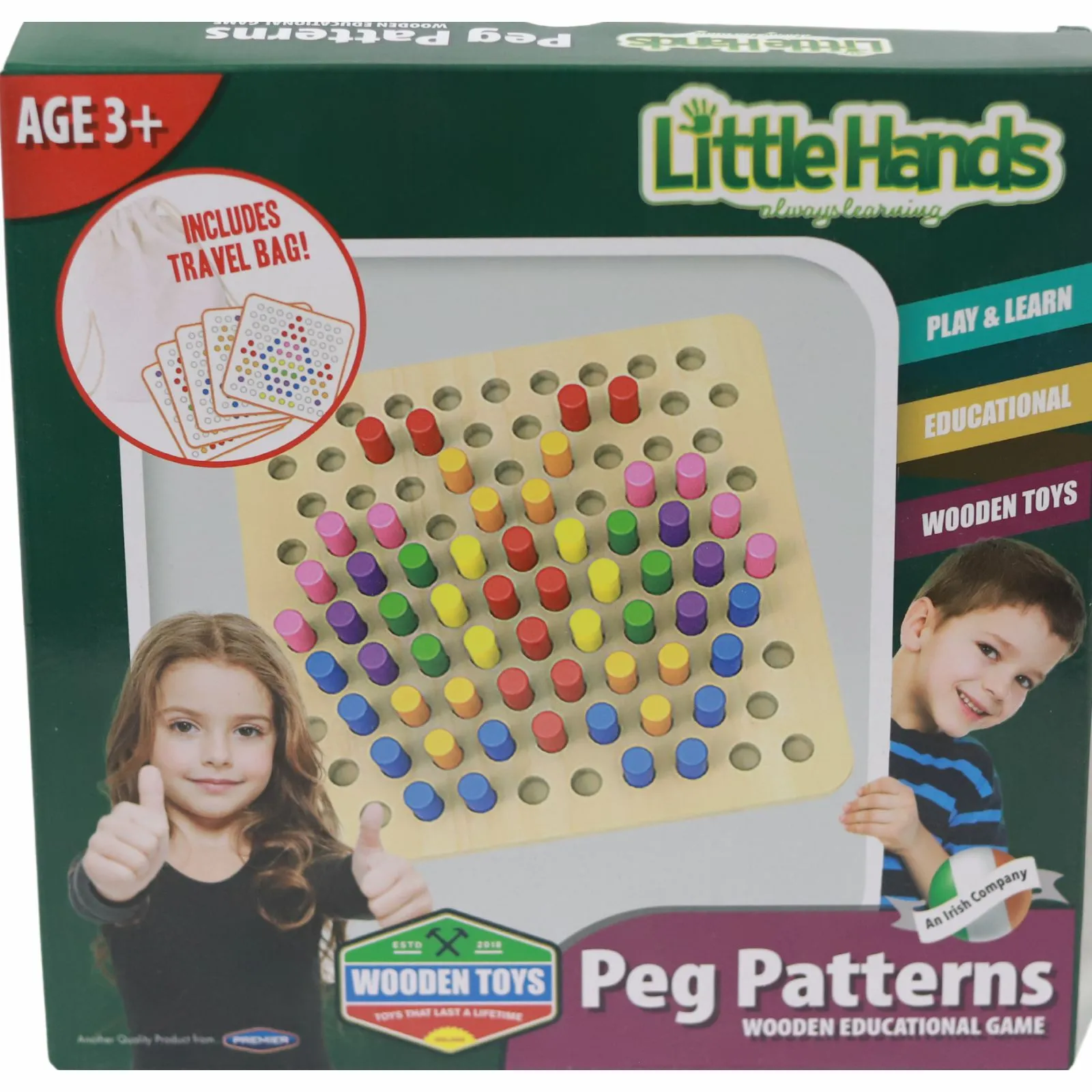 ■ Little Hands Wooden Education Game - Peg Patterns