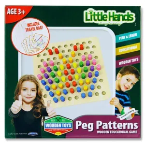 ■ Little Hands Wooden Education Game - Peg Patterns