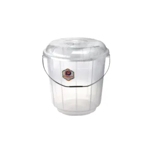 13L Frosty Plastic Bucket with Lid 0013W