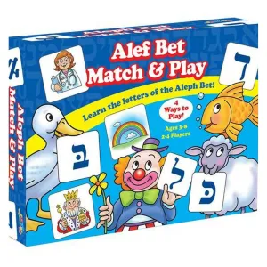 ALEF BET MATCH & PLAY GAME Learn Hebrew Letters Ages 3-8