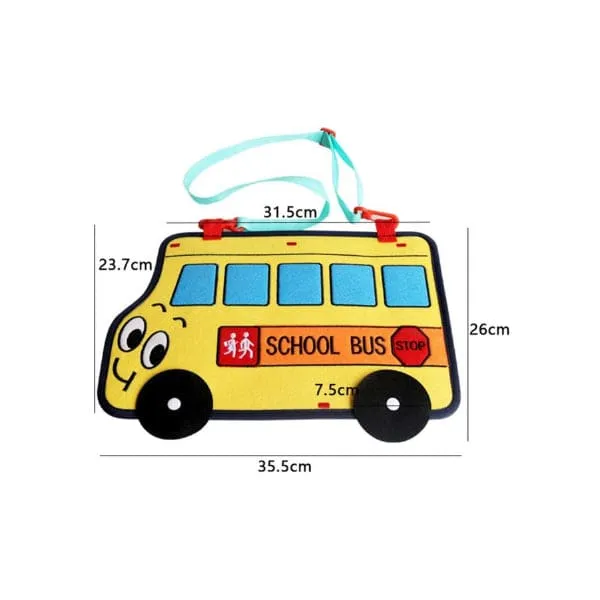 Baby Games 2 3 4 Years Old, for Kids, Educational Toys Life Skills, present and boy, School Bus Shape