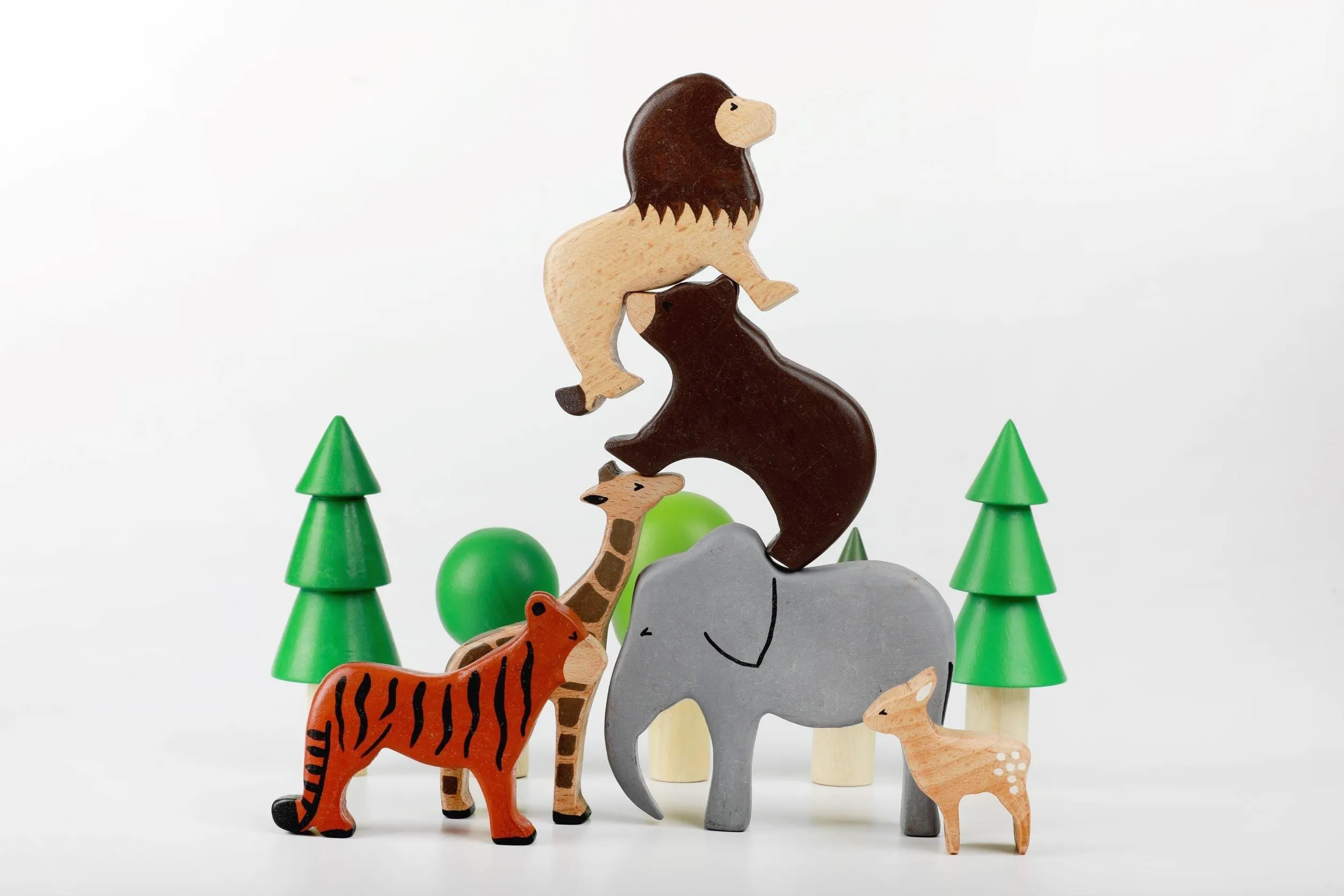 Birch Wild Animals Set Of 6 -  Combo 1