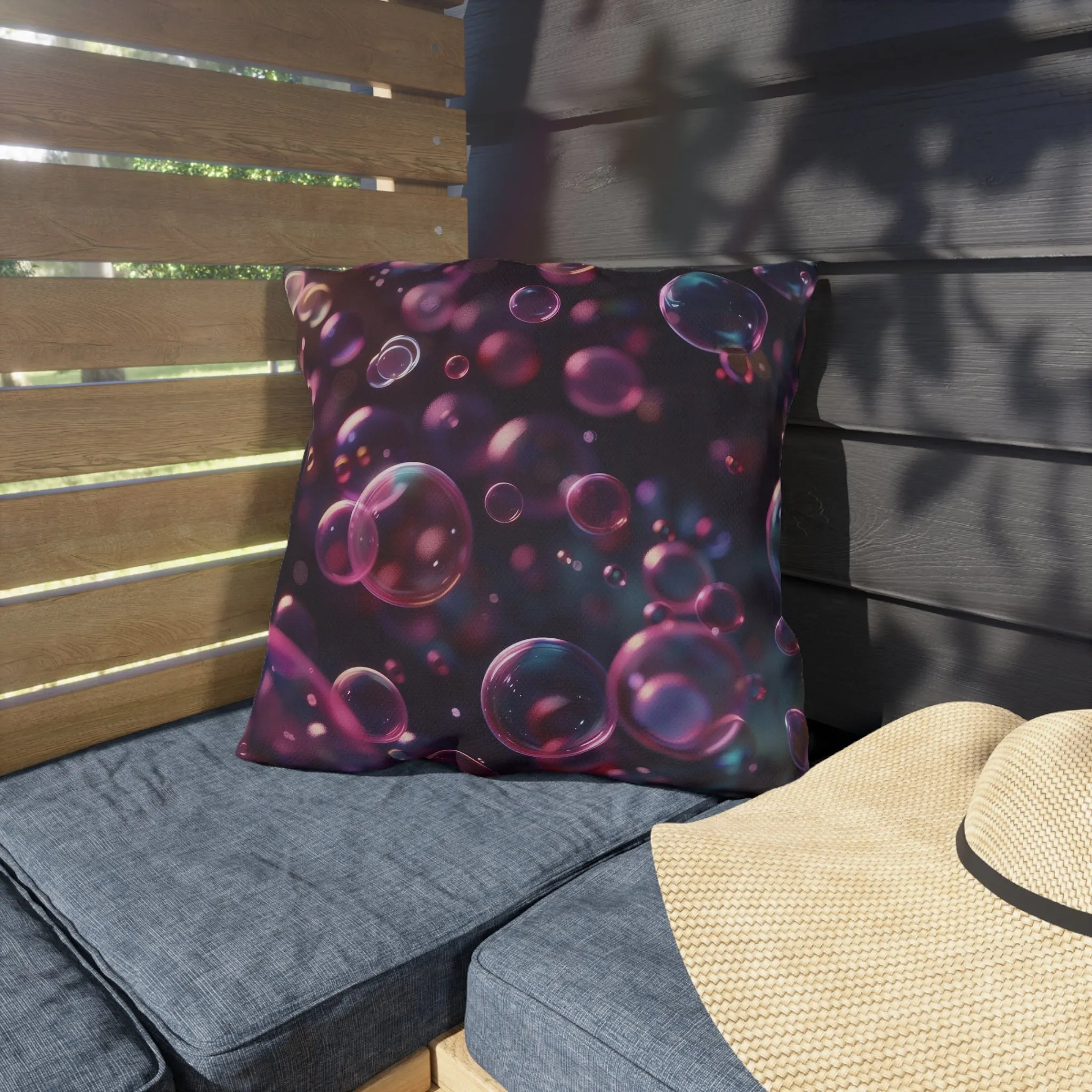 Blackcurrant Bubbles - Outdoor Pillows - USA