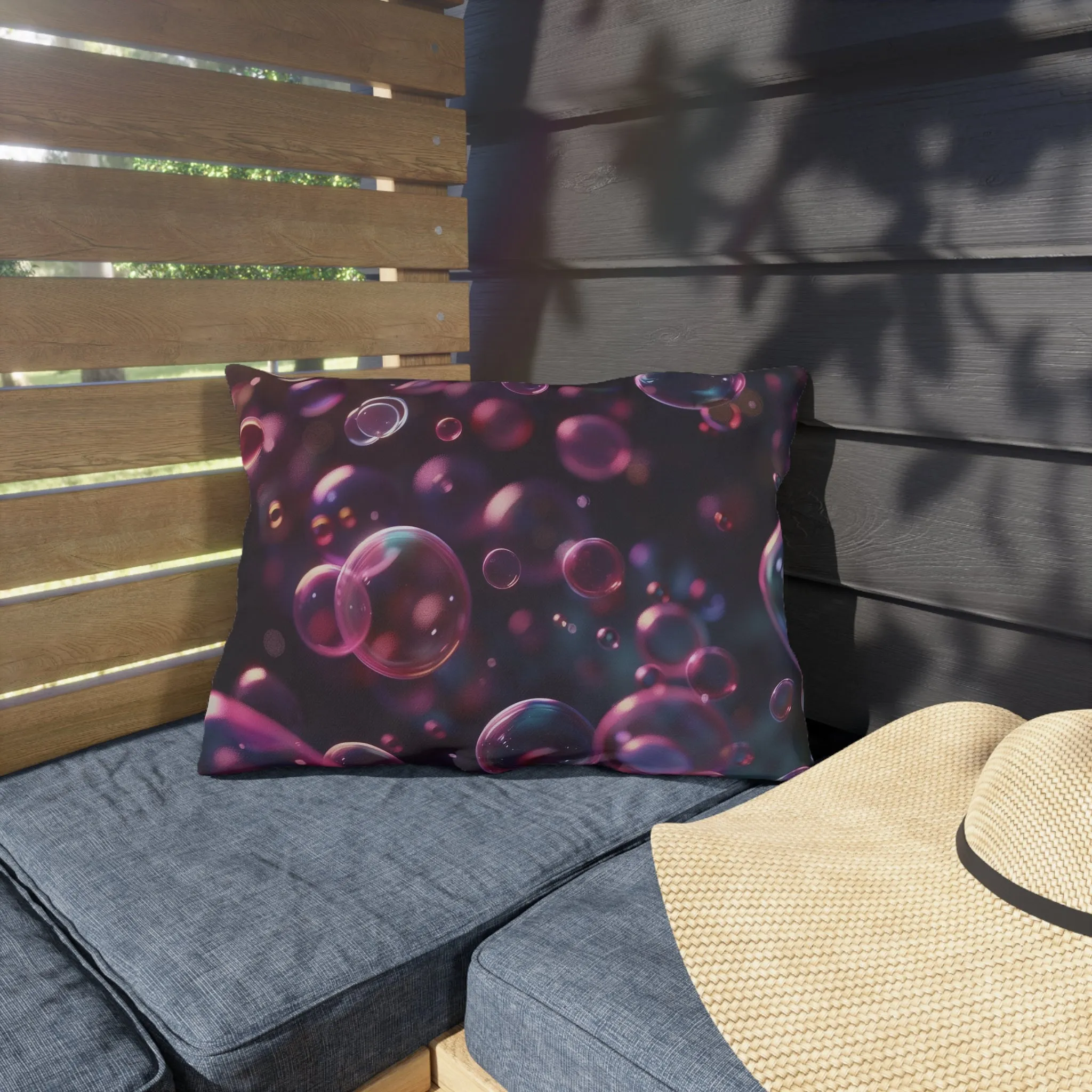 Blackcurrant Bubbles - Outdoor Pillows - USA