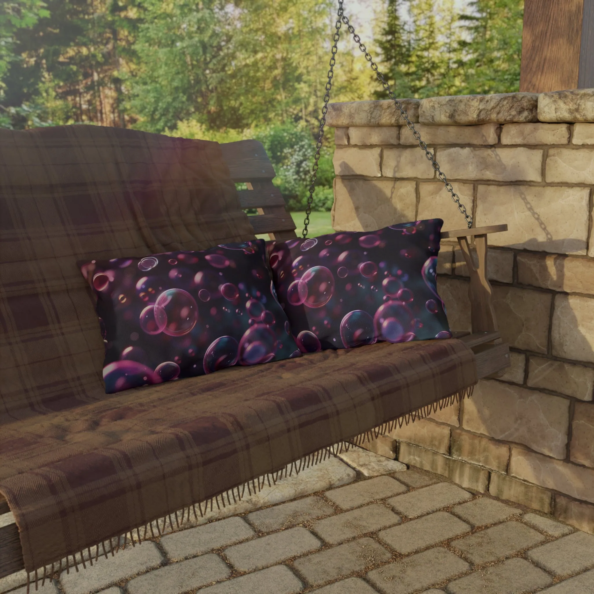 Blackcurrant Bubbles - Outdoor Pillows - USA