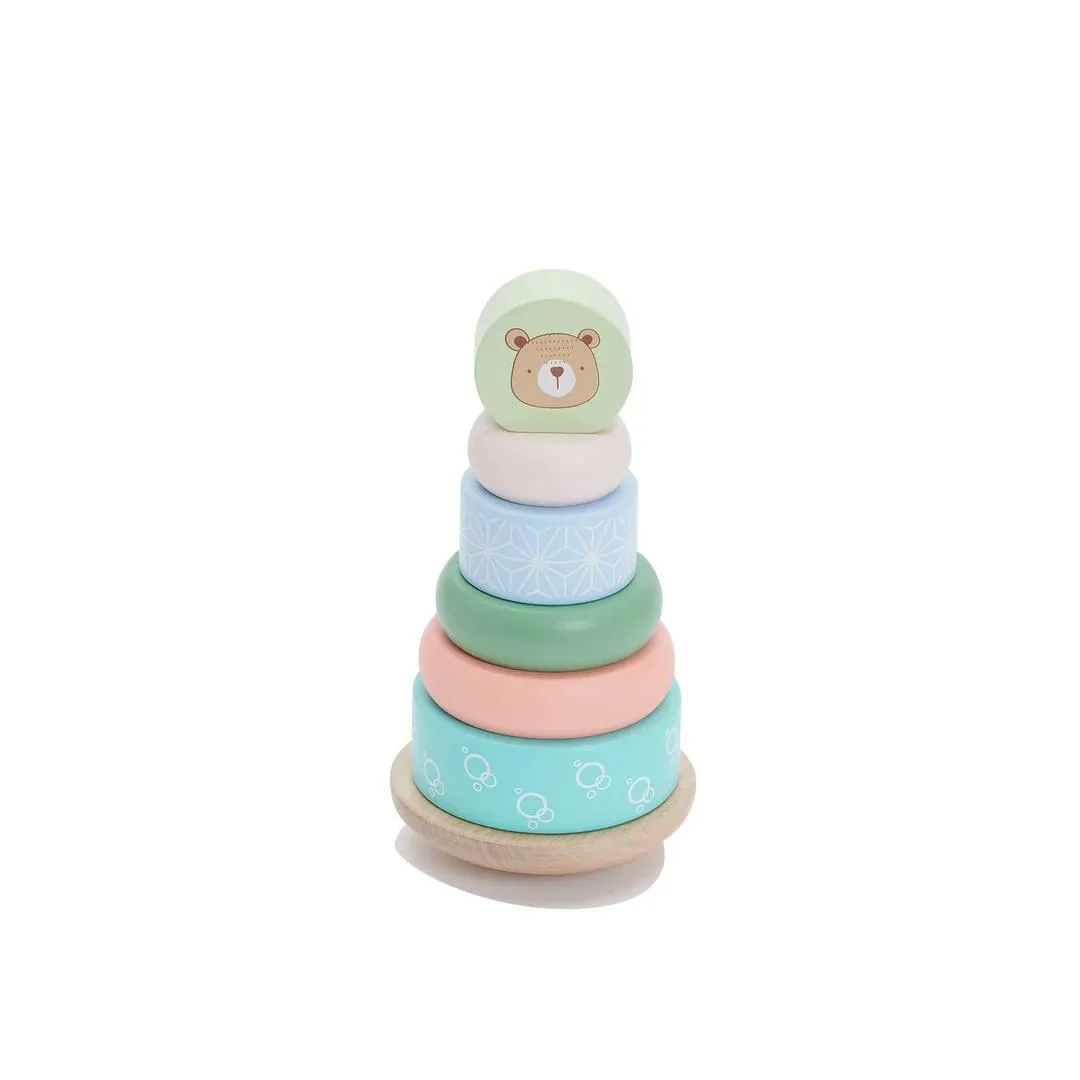 Bubble Wooden Bear Stacking Rings (12m )