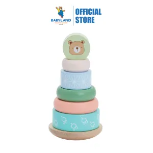 Bubble Wooden Bear Stacking Rings (12m )