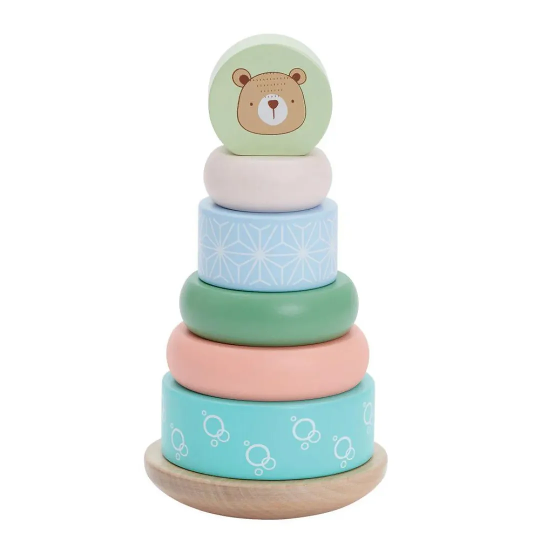 Bubble Wooden Bear Stacking Rings (12m )