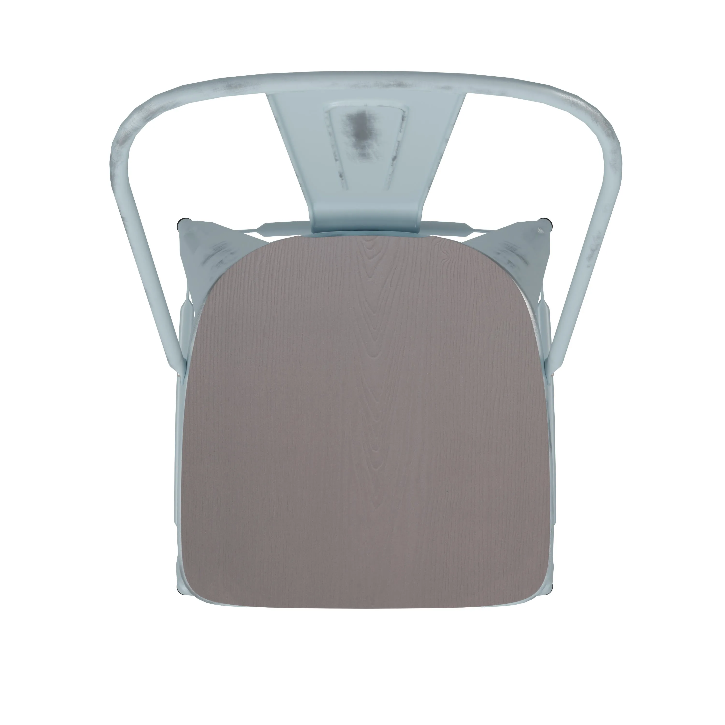 Carly Commercial Grade 30" High Metal Indoor-Outdoor Bar Height Stool with Back and Polystyrene Seat