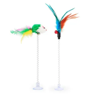 Cat Interactive Suction Feather Teaser