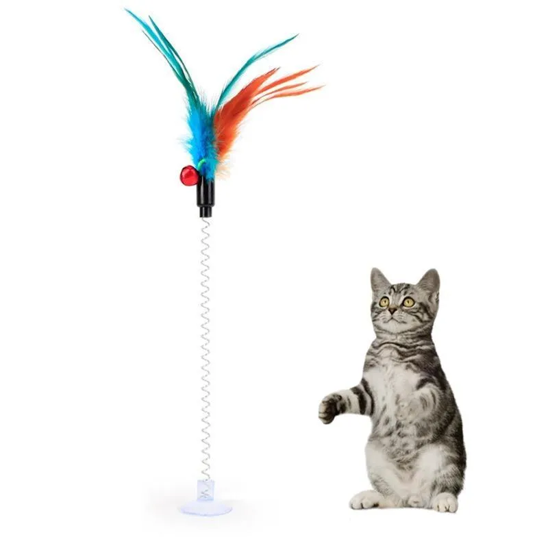 Cat Interactive Suction Feather Teaser