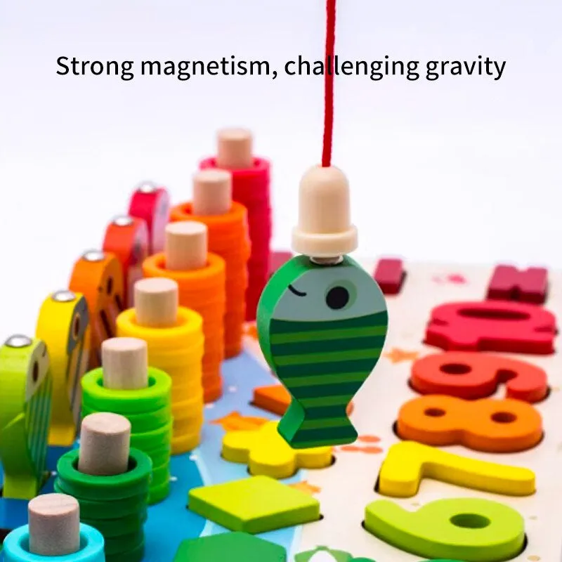 Children Magnetic Fishing Block Toy