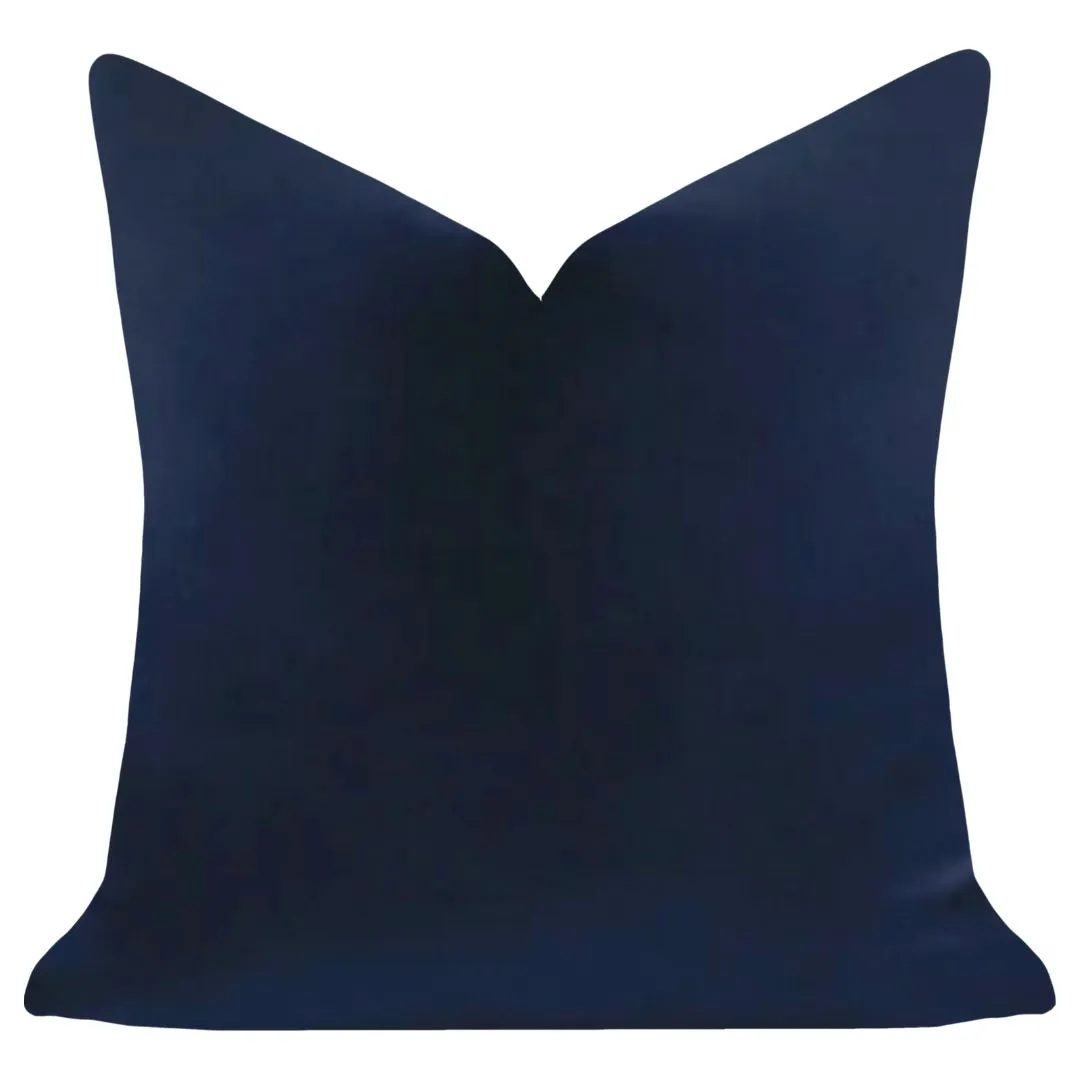 Cobalt Blue 22x22 Solid Velvet Pillow