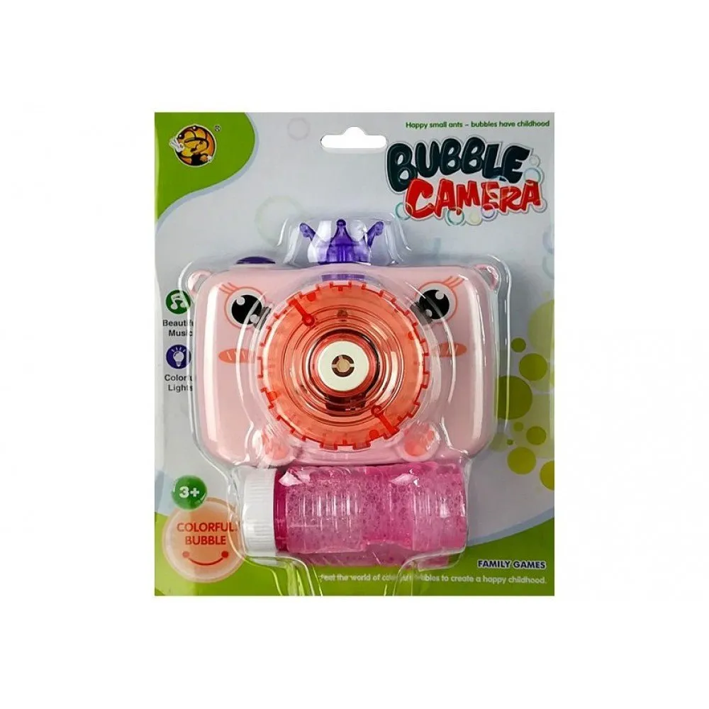 Colorful Bubble Making Camera For Kids - Pink