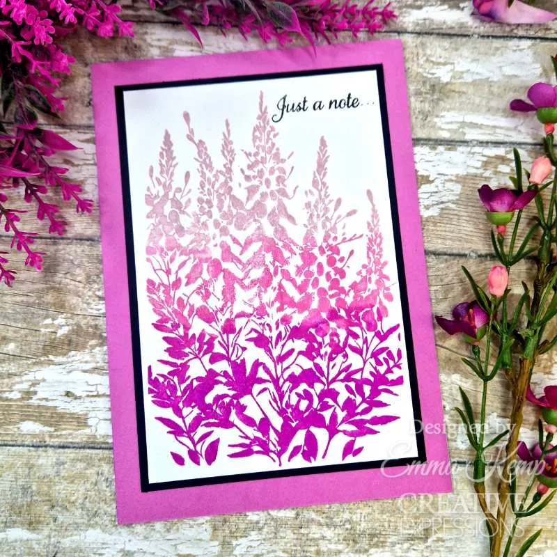 Creative Expressions 4"x 6" Pre-Cut Rubber Stamp - Foxglove Garden