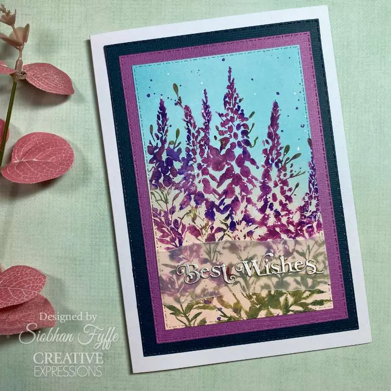 Creative Expressions 4"x 6" Pre-Cut Rubber Stamp - Foxglove Garden