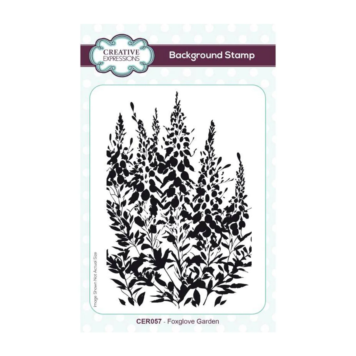 Creative Expressions 4"x 6" Pre-Cut Rubber Stamp - Foxglove Garden