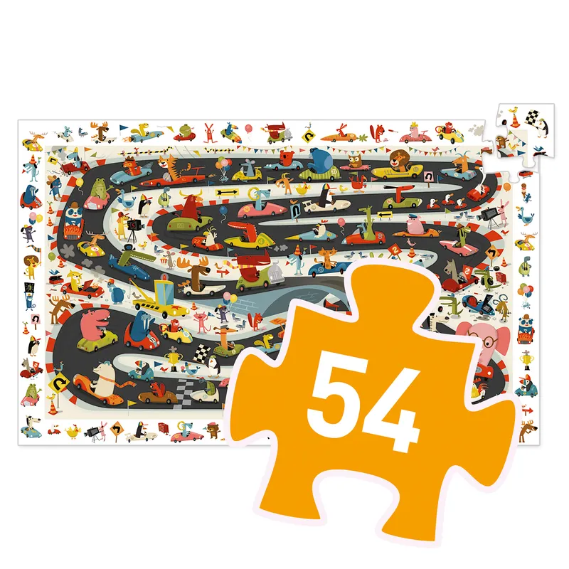 Djeco - Rally Automobile Observation & Puzzle