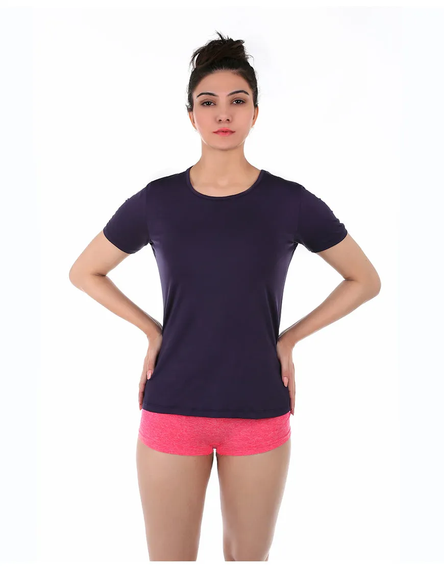 EASY MOVEMENT RELAXED FIT T-SHIRT-NAVY