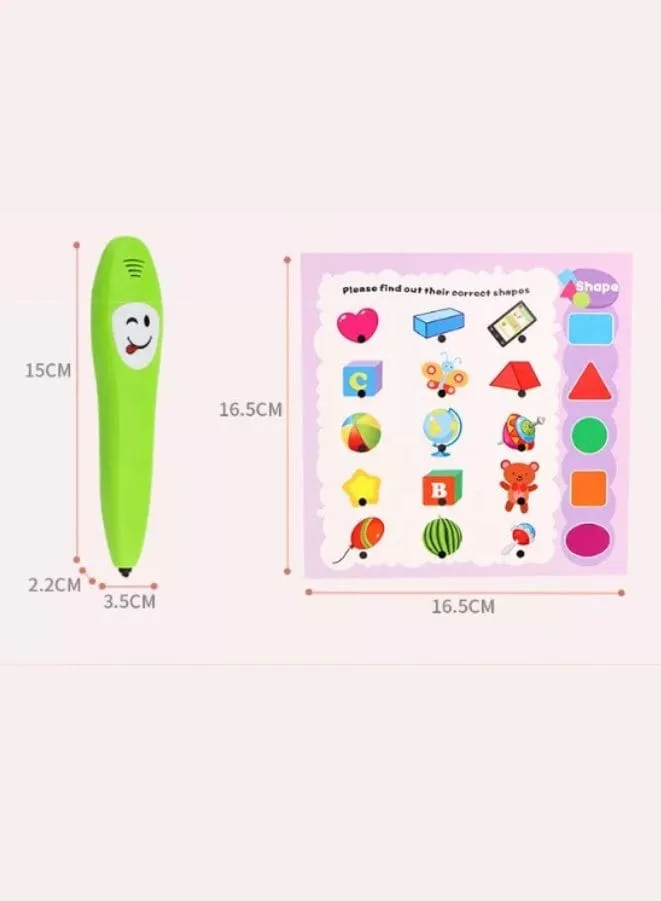 English Learning Book with Smart Learning Pen, Electronic Sound Early Learning Books for Kids Boys Girls, Life Knowledge Preschool