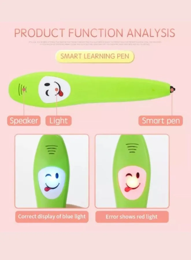 English Learning Book with Smart Learning Pen, Electronic Sound Early Learning Books for Kids Boys Girls, Life Knowledge Preschool