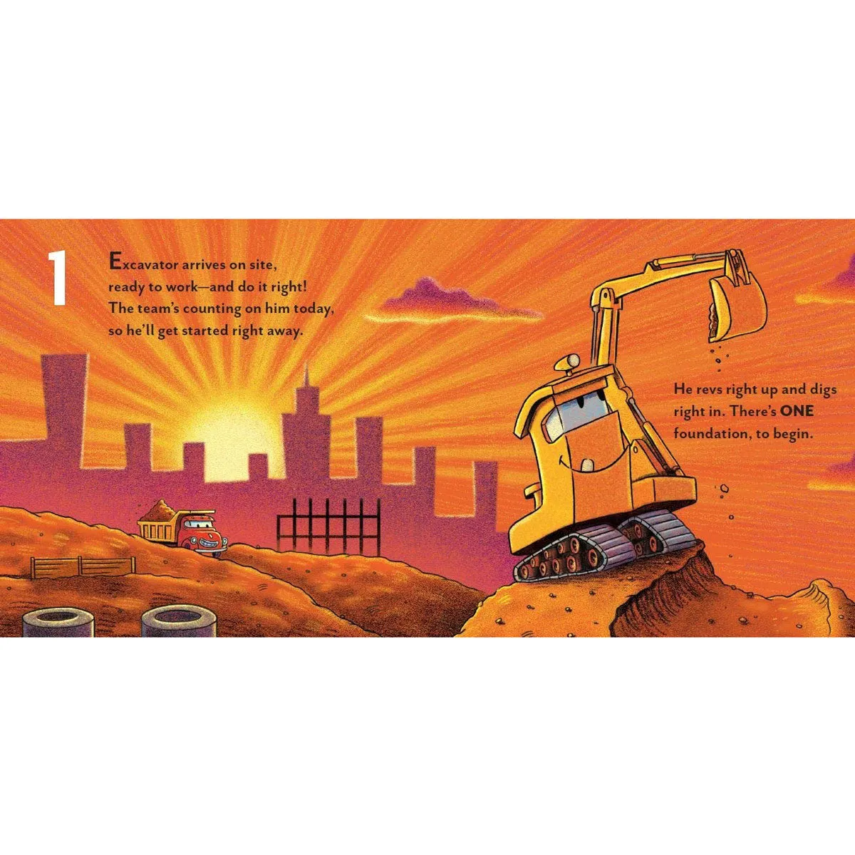 Excavator's 123 Board Book