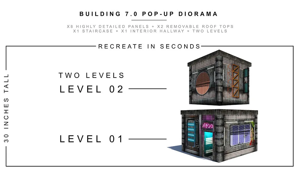 Extreme-Sets Building 7.0 Pop-up Diorama 1:12 (6-7 inch scale action figures) Playset LOW STOCK