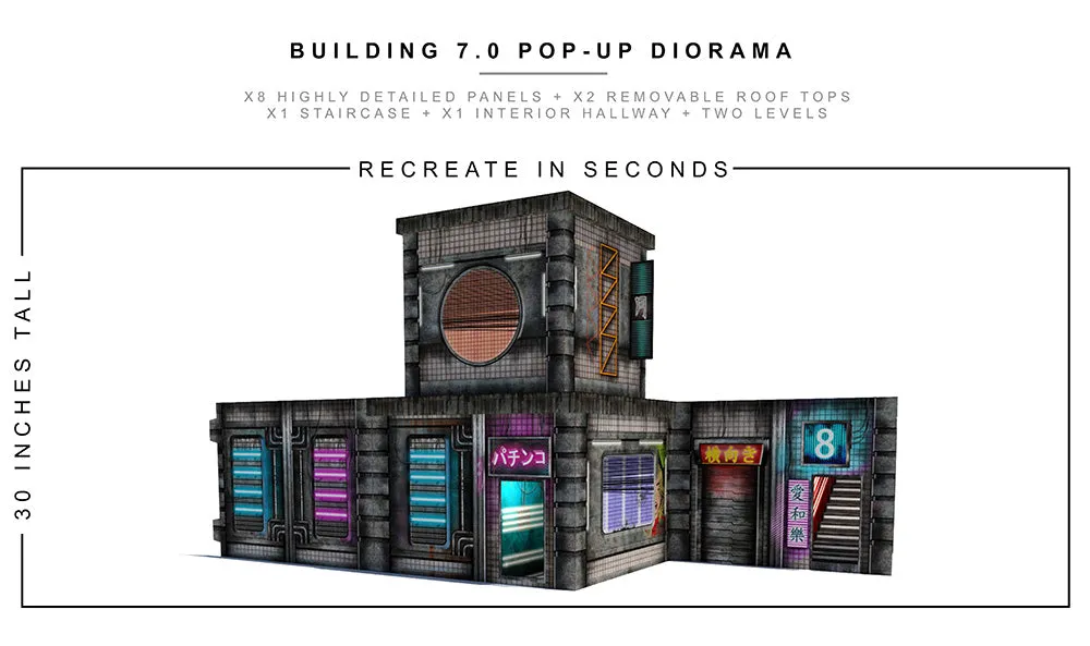 Extreme-Sets Building 7.0 Pop-up Diorama 1:12 (6-7 inch scale action figures) Playset LOW STOCK