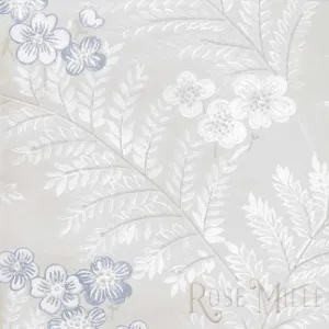 Faded Fern in Blue - Signature Vintage Scrapbook Papers