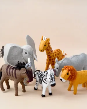 Felt Safari Animal Toys (Set of 6) - Tara Treasures