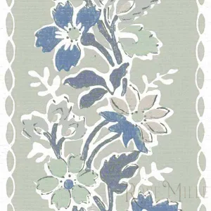 Floral Vine in Green - Signature Vintage Scrapbook Papers