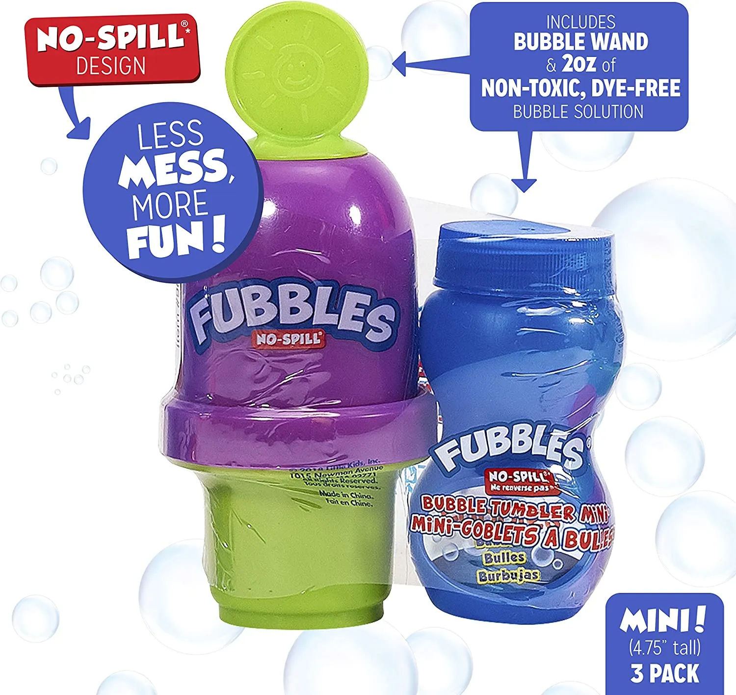 Fubbles No-Spill Bubble Tumbler Minis