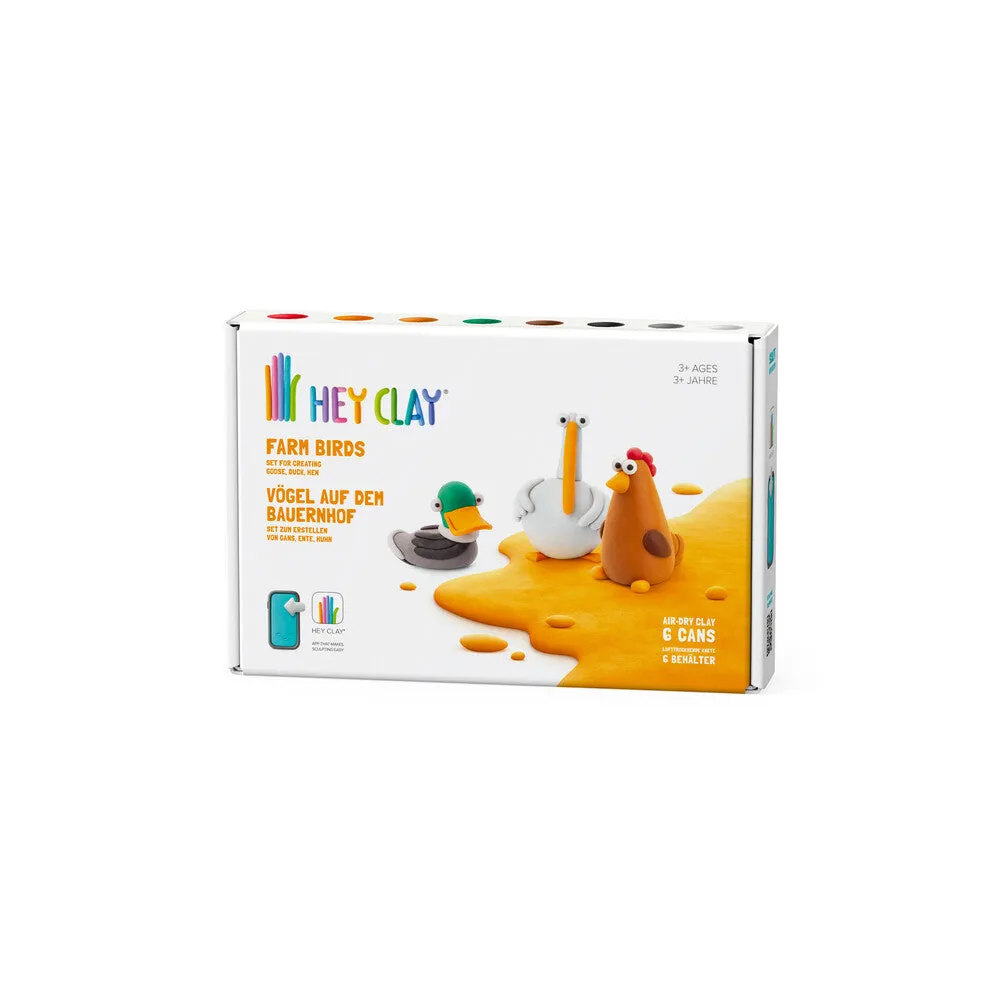 Hey Clay 6 Can Set - Farm Birds