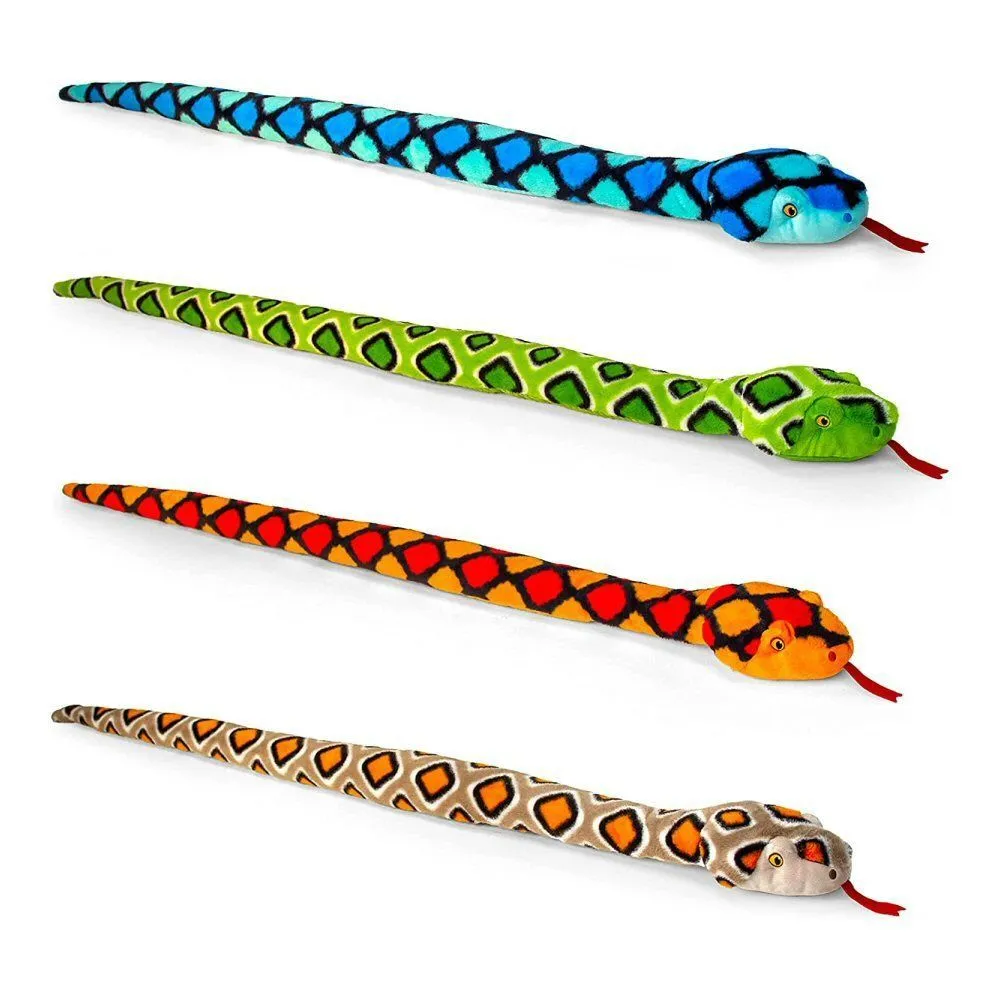 Keeleco 65cm Snake Soft Toy (Choice of 4)