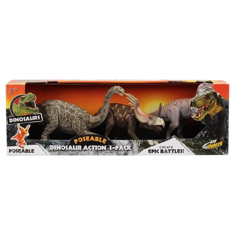 Kid Galaxy Dinosaur 3 Pack Action Figure