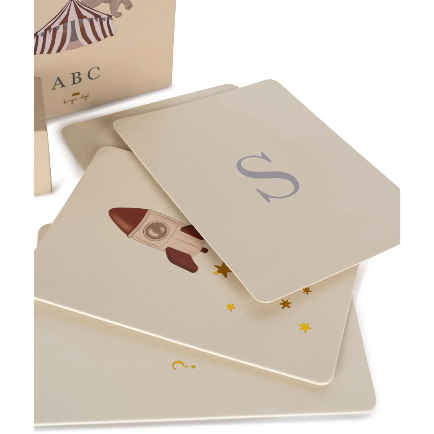 Konges Sløjd Alphabet Cardboard Learning Cards Fsc