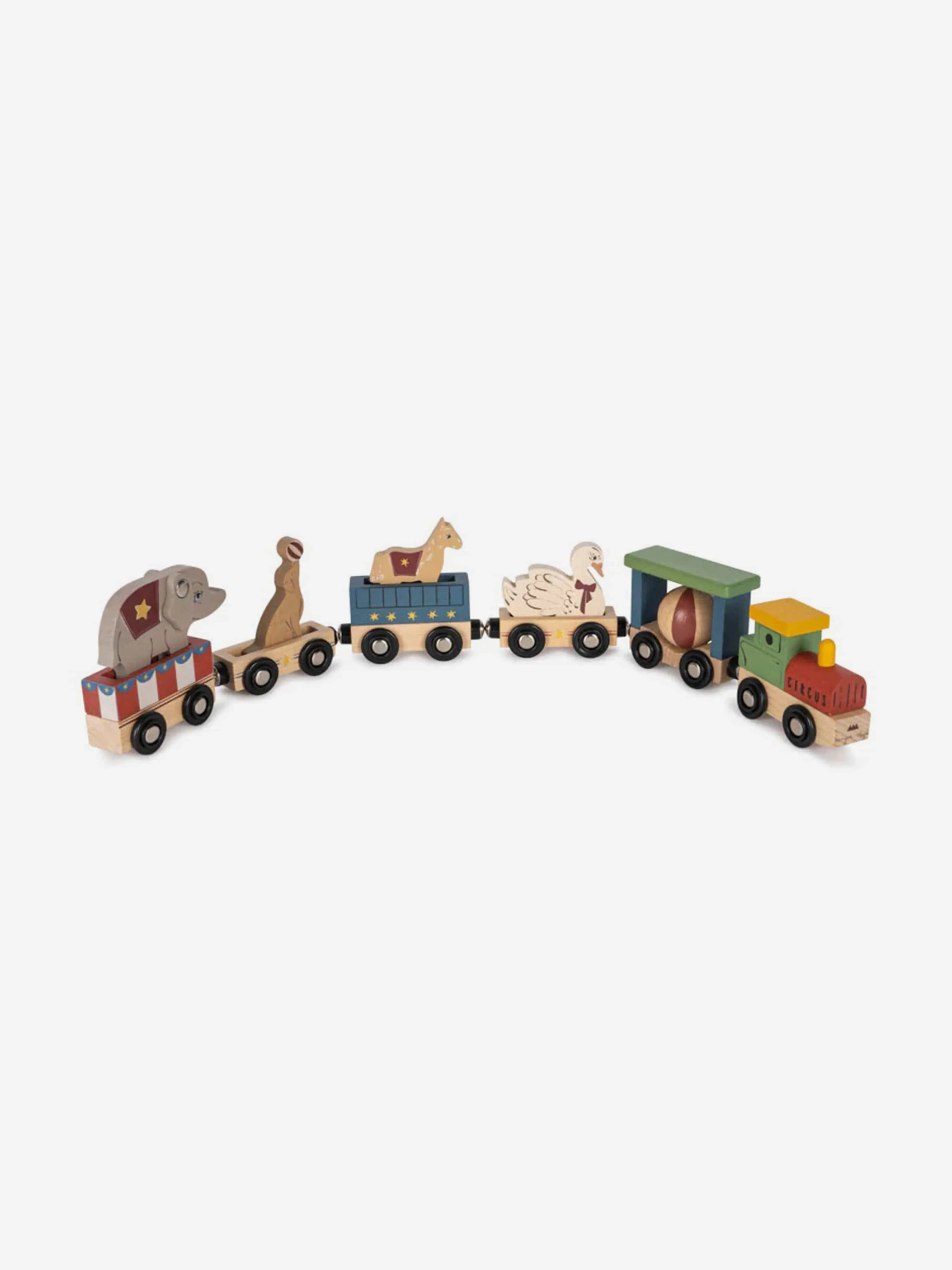 Konges Sløjd Baby Wooden Animal Train Toy