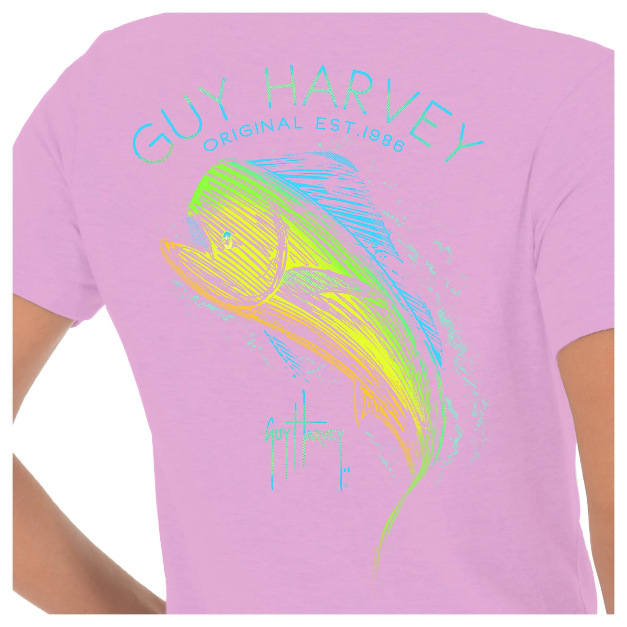 Ladies Mahi Scribble Short Sleeve V-Neck T-Shirt