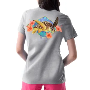 Ladies Turtle Time Short Sleeve V-Neck T-Shirt