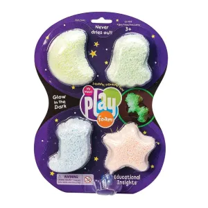 Learning Resources Playfoam Glow In The Dark (4 Pack) Multicolor