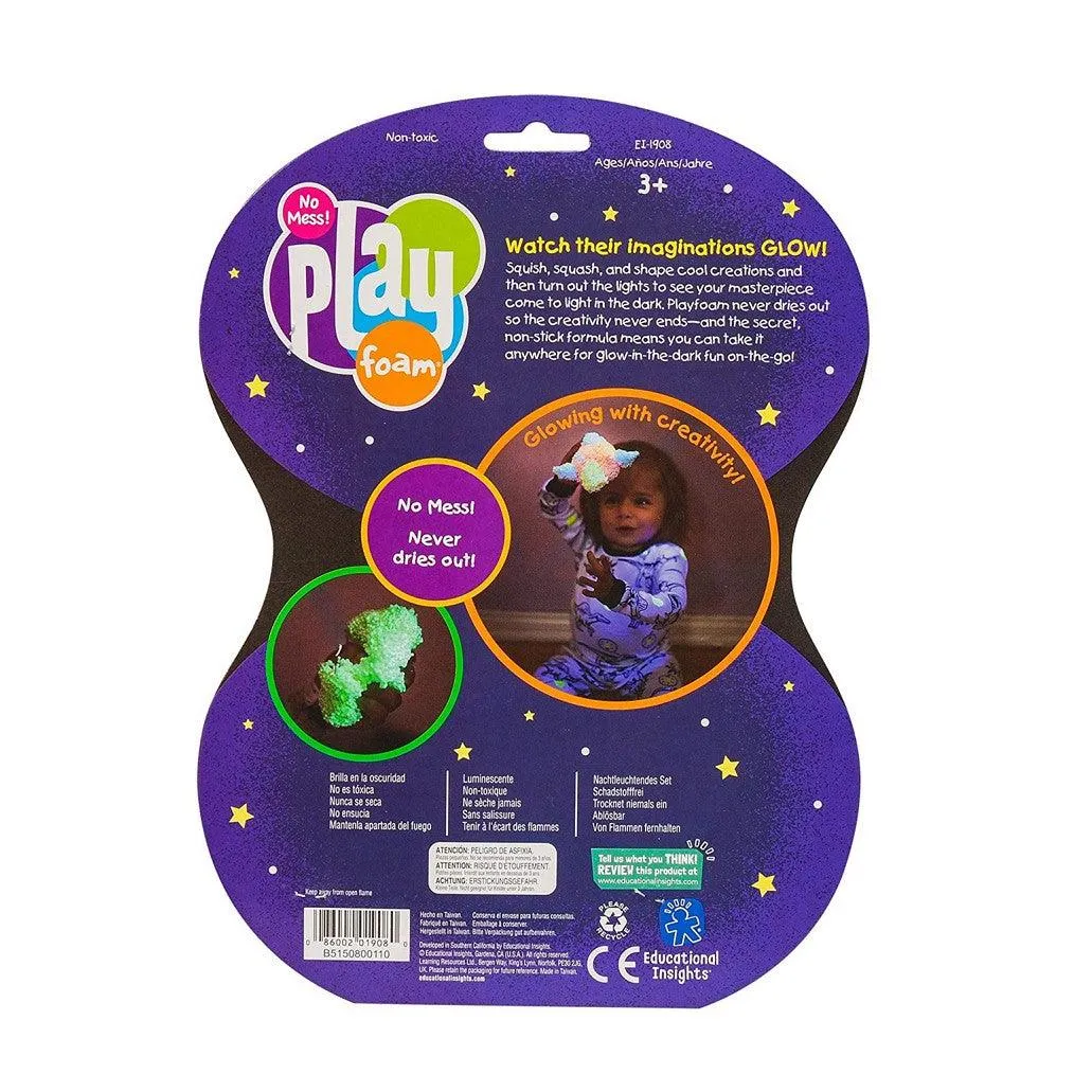 Learning Resources Playfoam Glow In The Dark (4 Pack) Multicolor