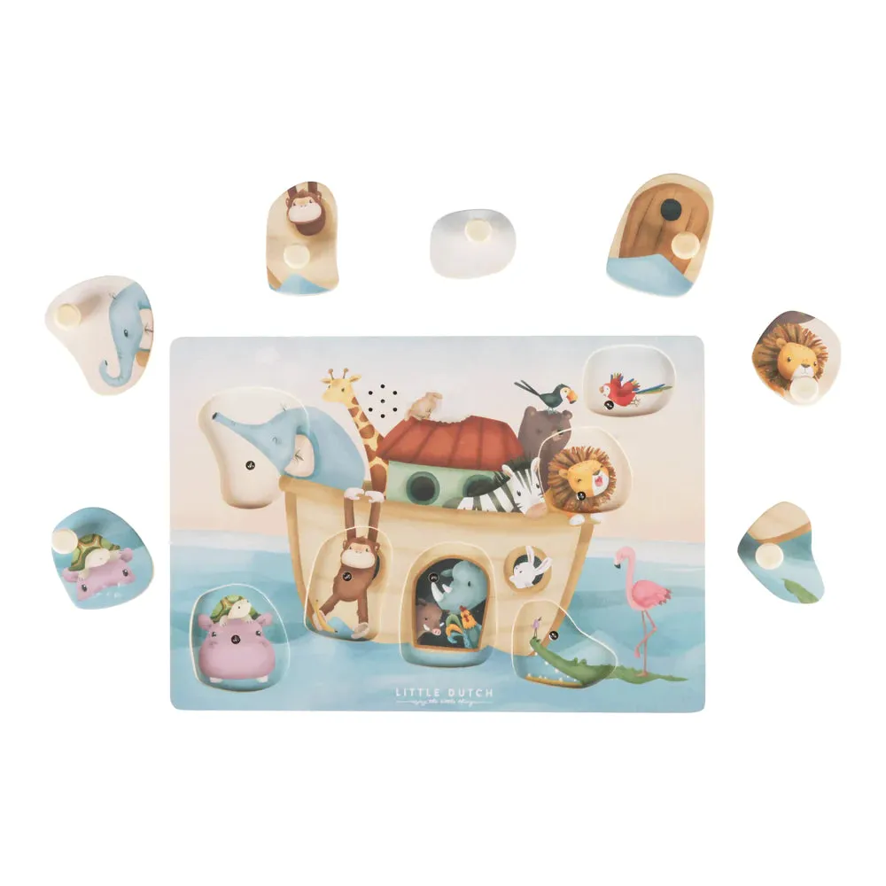 Little Dutch Wooden Sound Puzzle - Noah's Ark