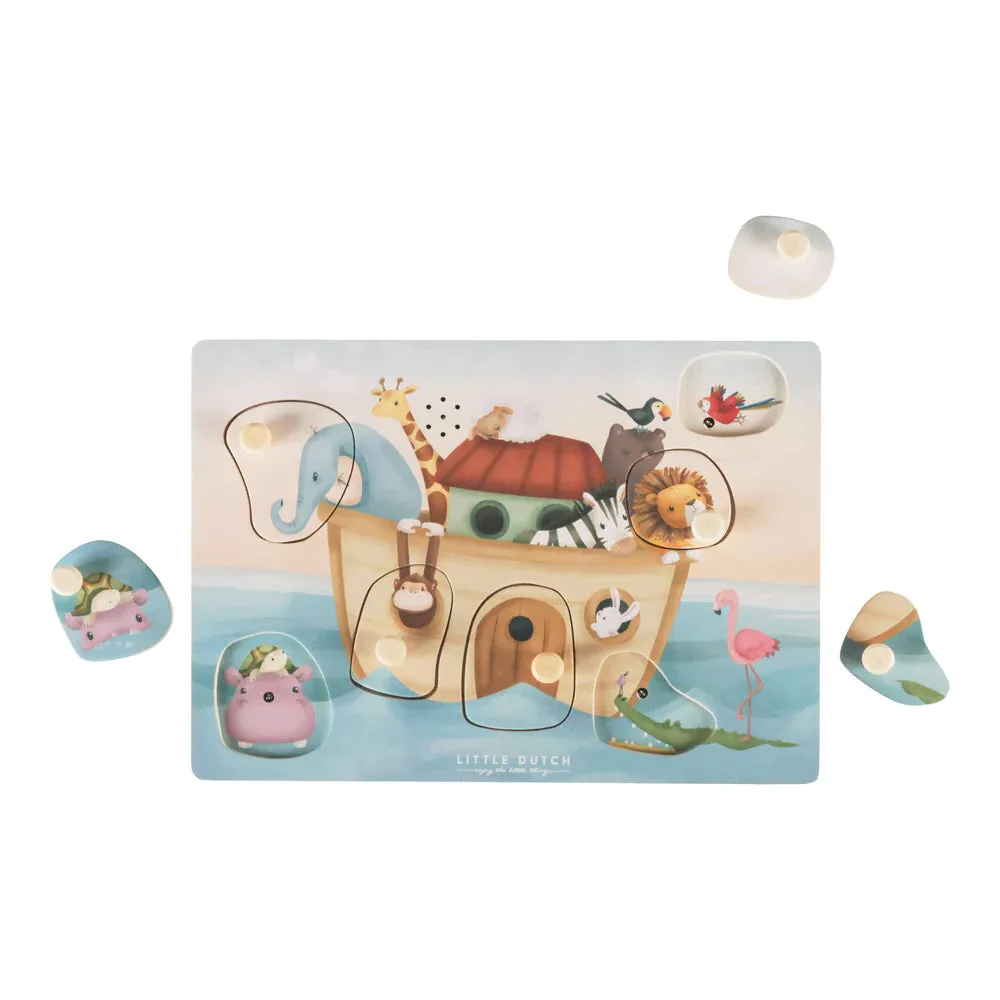 Little Dutch Wooden Sound Puzzle - Noah's Ark