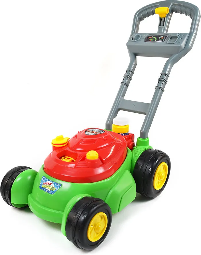 Maxx Bubbles Bubble n Go Mower in Green & Red