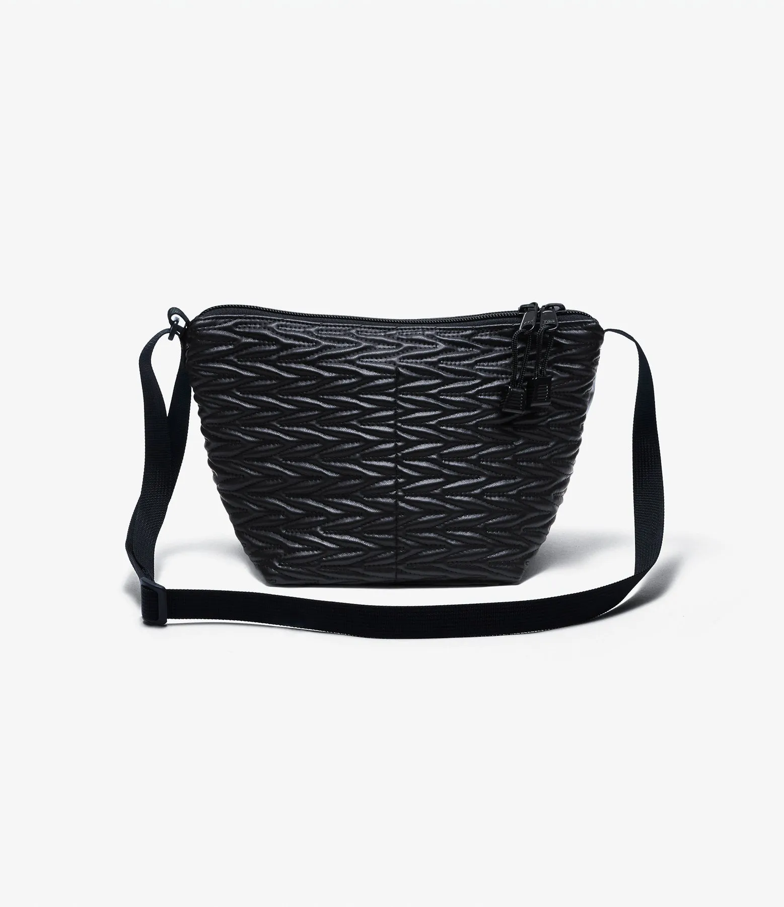 Micro Tote – Black Quilted Fake Leather