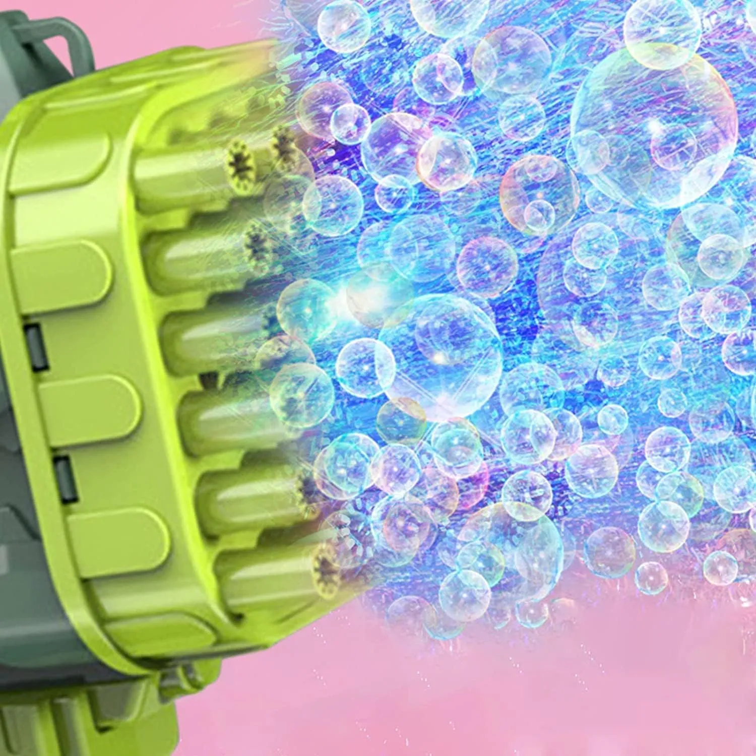 (NET) 32 Holes Dinosaur Bubble Gun Rocket Launcher Handheld Bubble Gun Children's Breathable Bubble Machine Toy