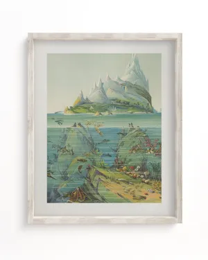 Ocean Regions Scientific Illustration Museum Print