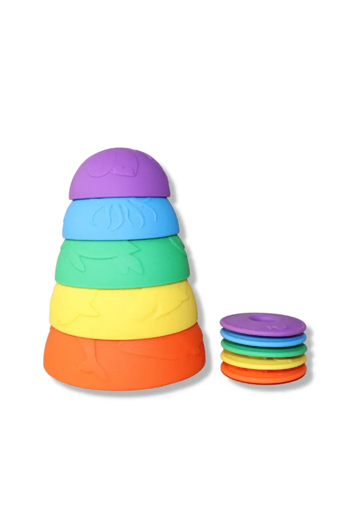 Ocean Stacking Cups Pack of 5 - Rainbow Bright