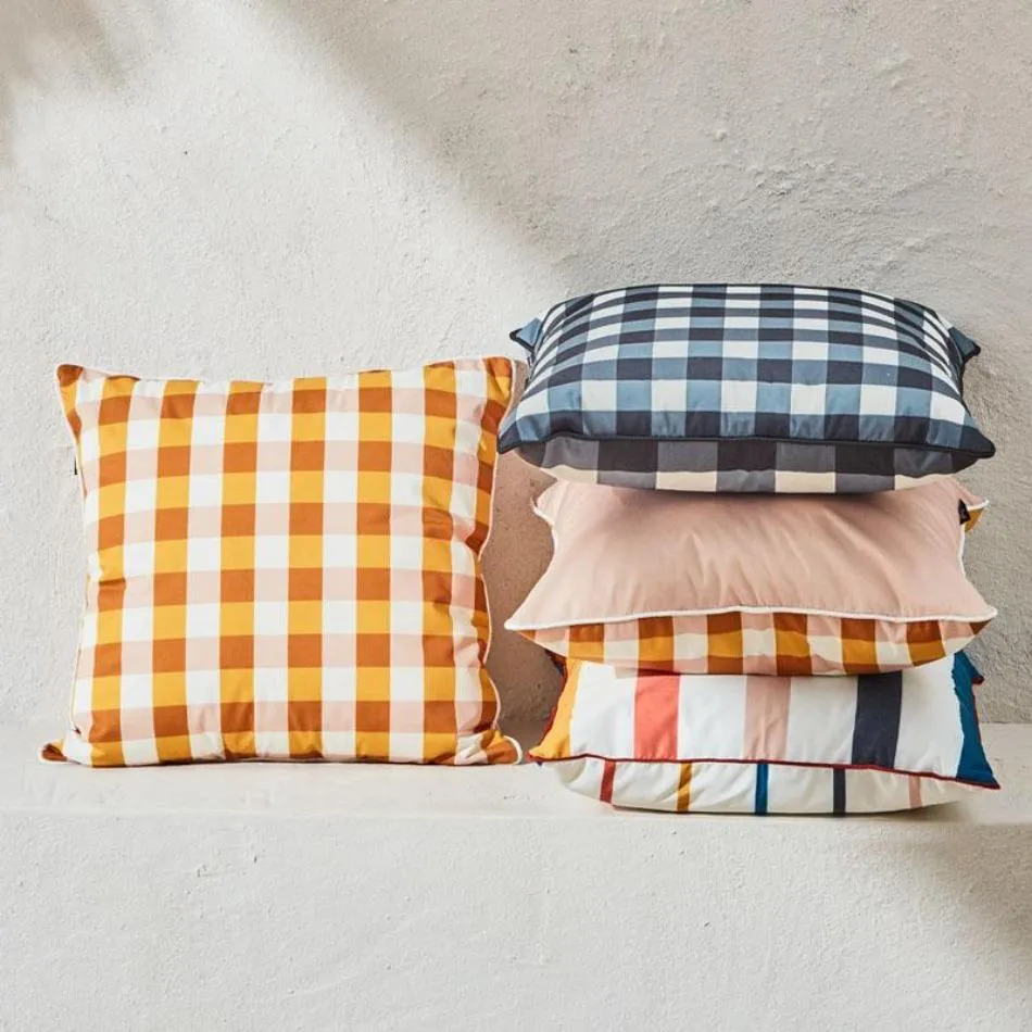 Outdoor Cushion - Gingham Butterscotch