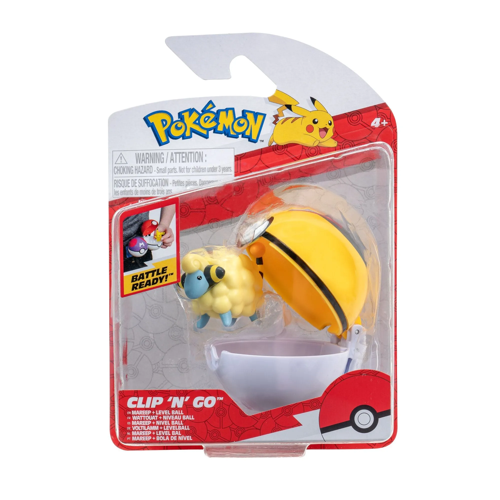 Pokemon Clip N Go Mareep & Level Ball